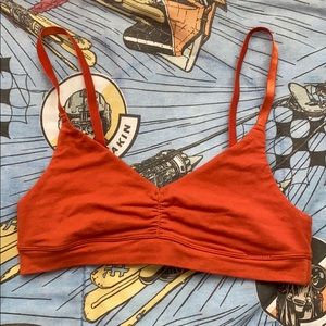 Forever 21 Rust Orange Ruched Knit Bralette